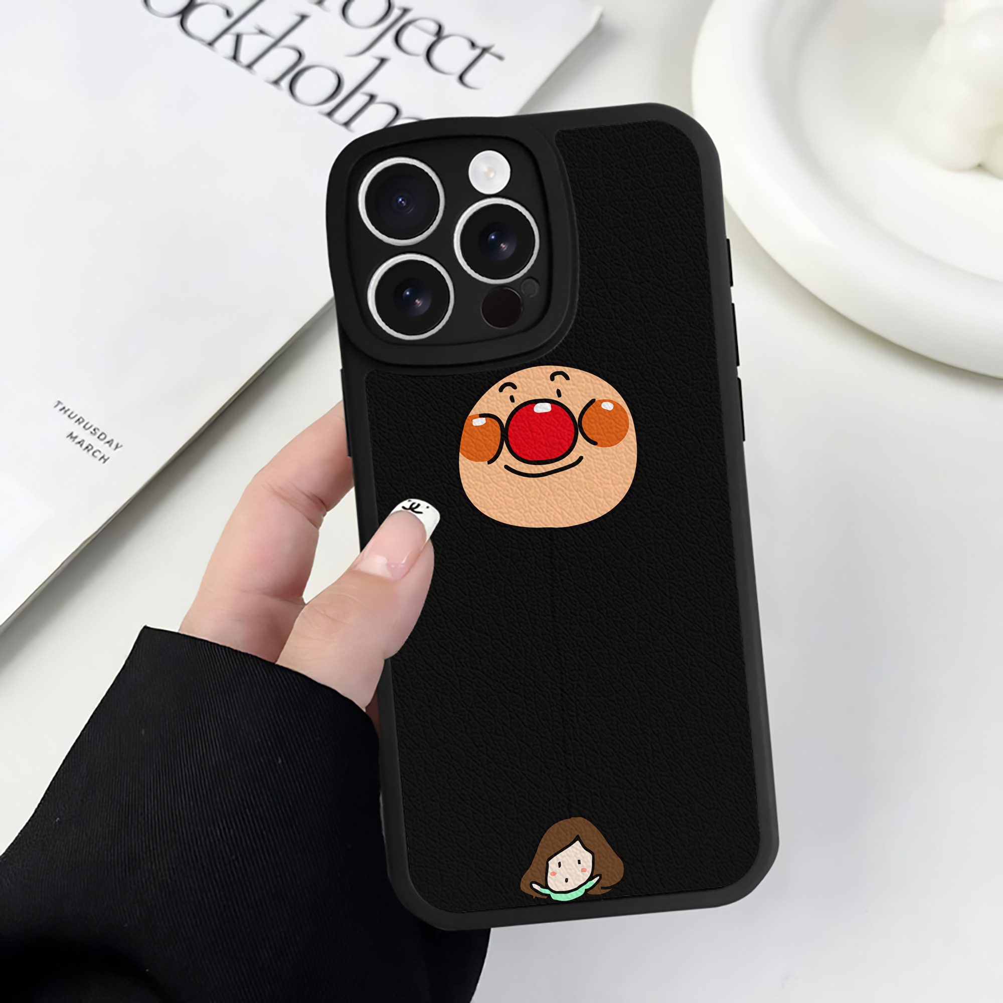 （画像用） アンパンマン Anpanman 【iPhone 16シリーズ対応】シリコンスマホケース（レザー調） 材質：シリコン